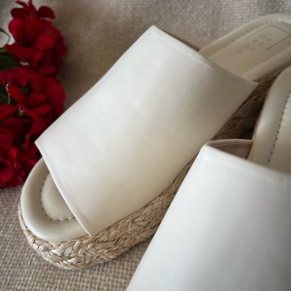 Shu Shop Beige Lizzie Slip On Wedge Espadrilles Size 8 - Picture 4 of 10